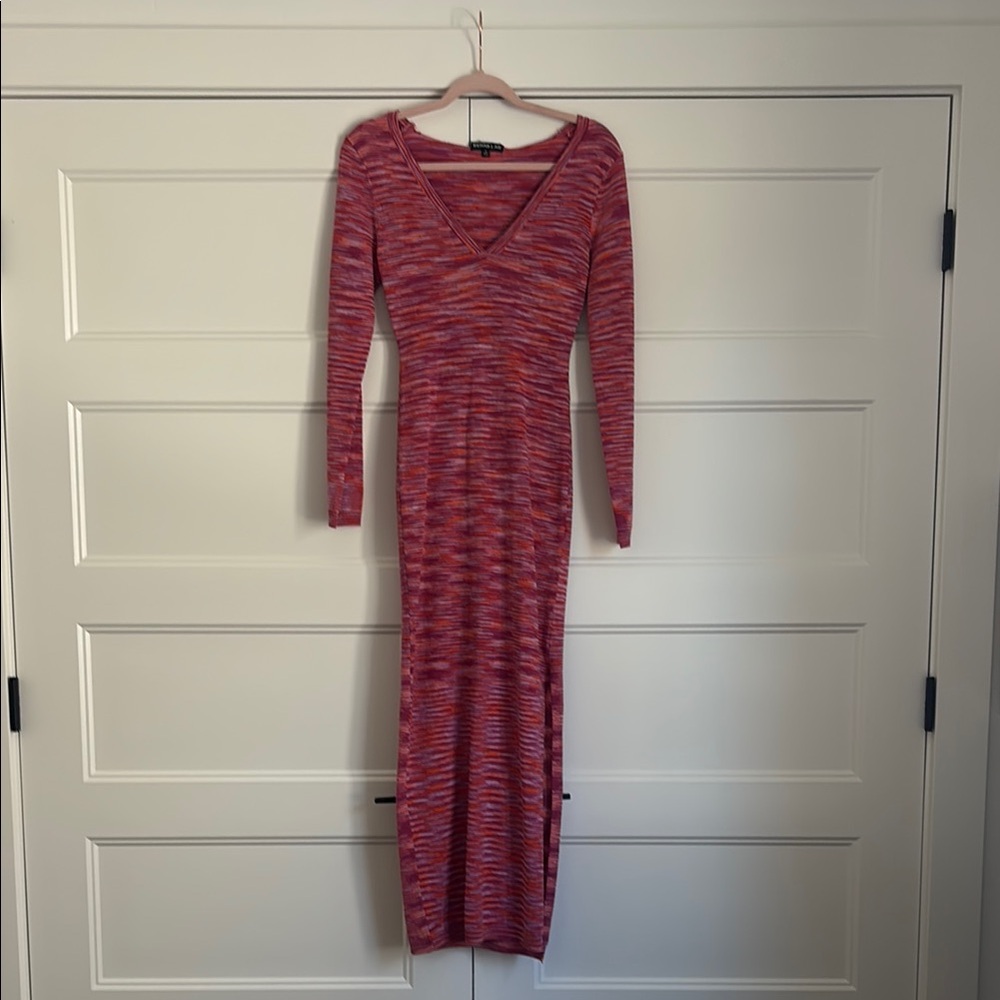 Rehab Vibrant Long Sleeve Knit Dress